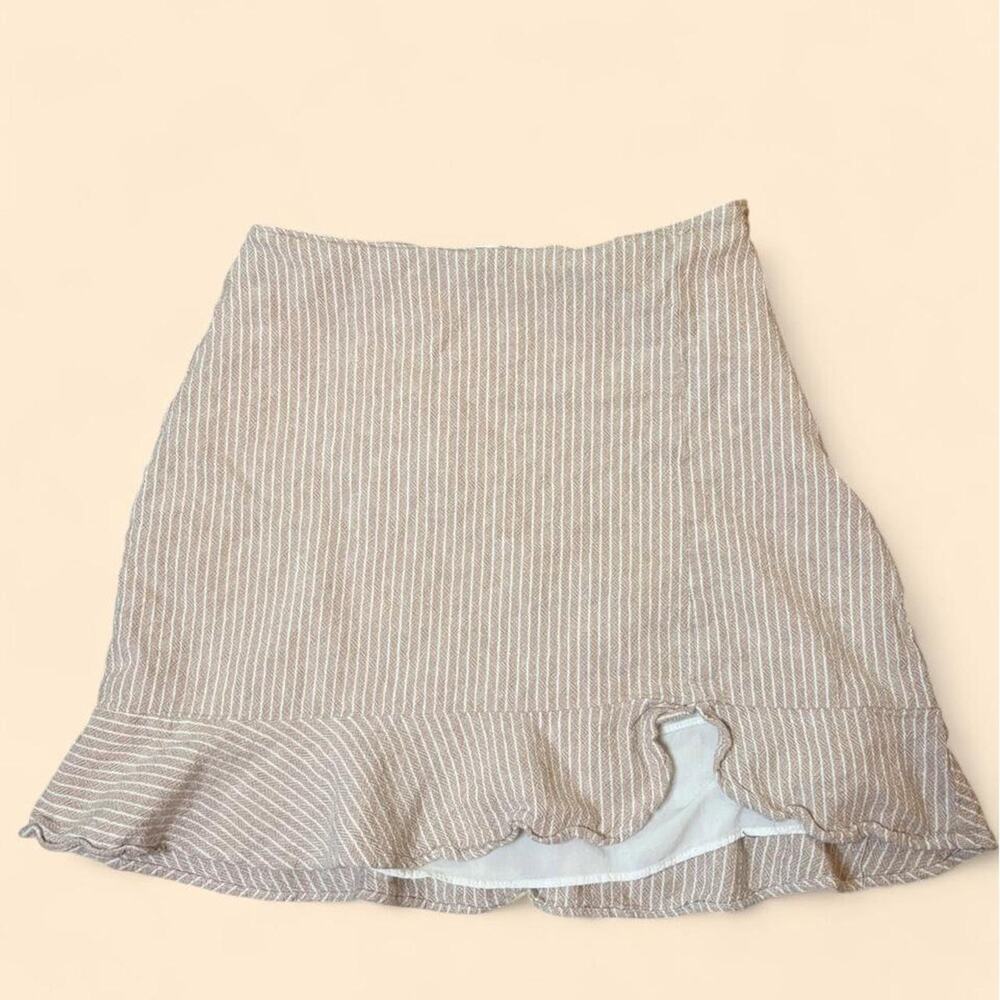 Abercrombie & Fitch Tan Striped Mini Skirt - Size XS